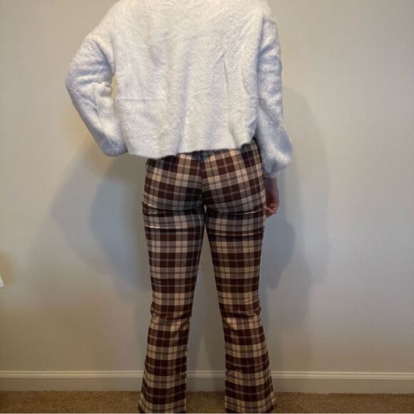 Altar’d State Plaid Pull On Kick Flare Pants - Picture 4 of 12